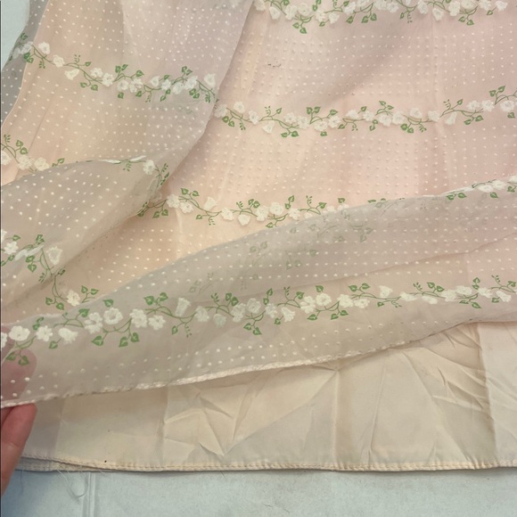 VINTAGE WOMENS REGENCY SWISS DOT LONG MAXI DRESS WITH PUFF SLEEVES SMALL - Picture 10 of 17